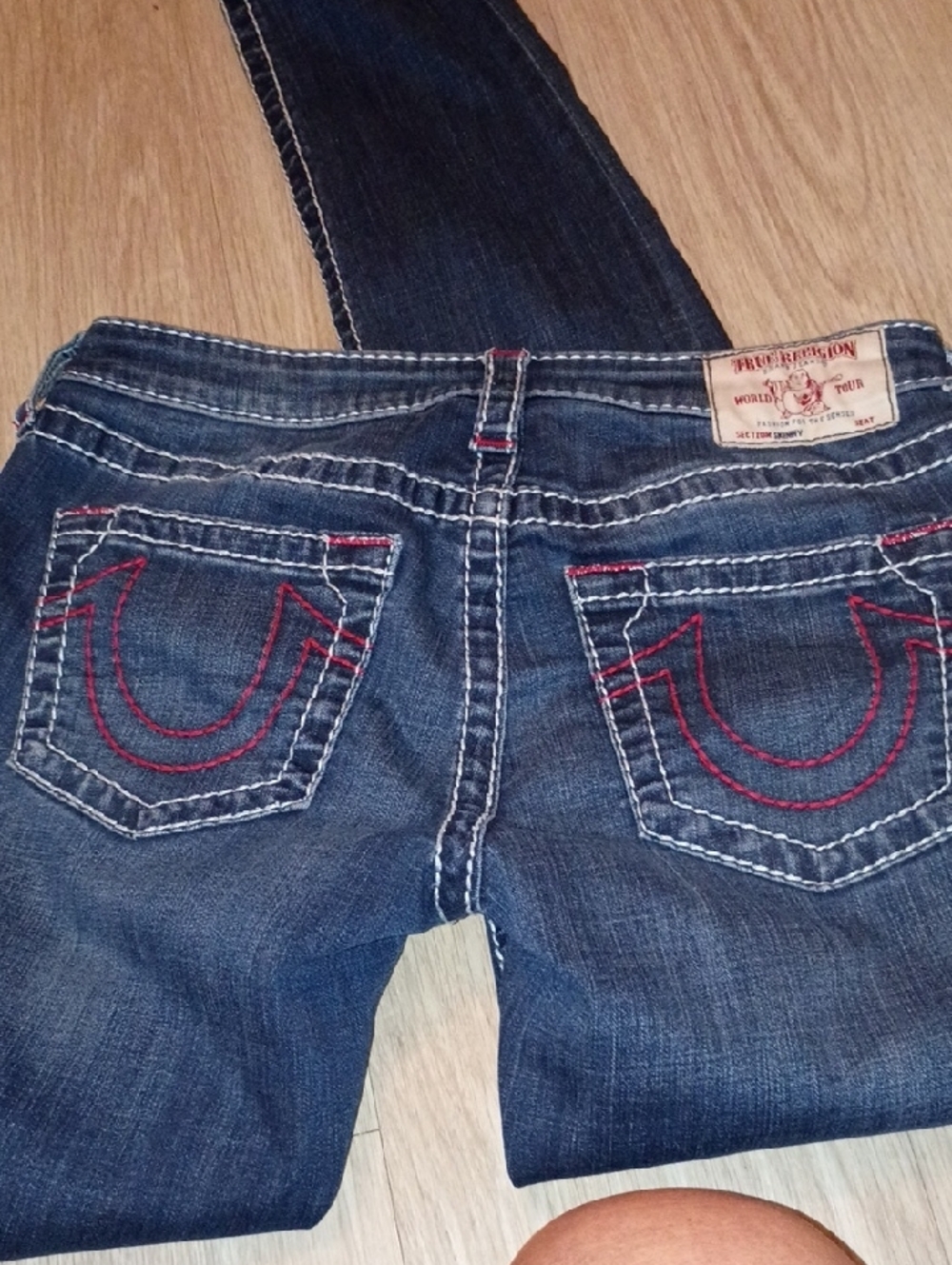 True Religion Dark Indigo Women's Jeans with Contrast Stitching